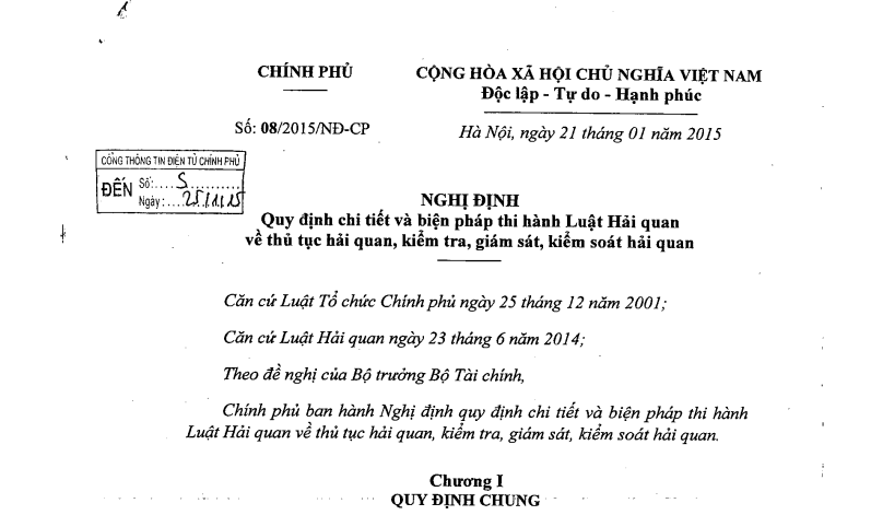 Nghị định số 08/2015/NĐ-CP của Chính phủ: Điều bạn không thể bỏ qua