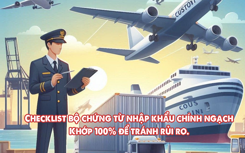 Checklist bộ chứng từ nhập khẩu chính ngạch: Khớp 100% để tránh rủi ro.