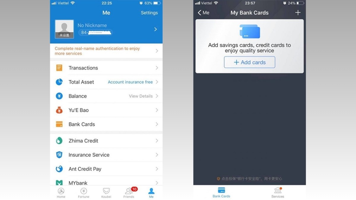 Đăng Ký Tài Khoản, Nạp Tiền Vào Ví Alipay Bằng Điện Thoại